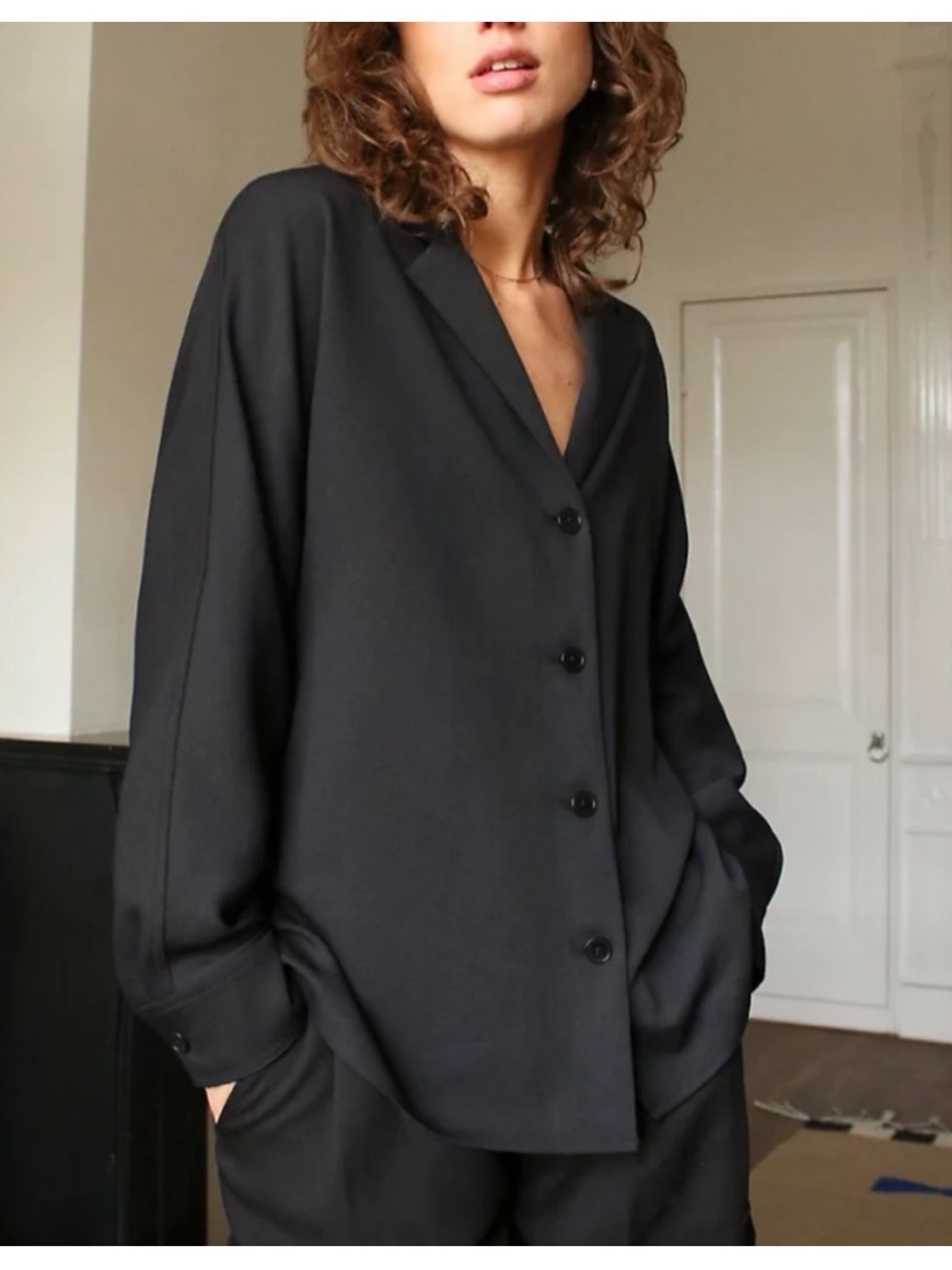 Aritzia Wildred Flowy Button-Up